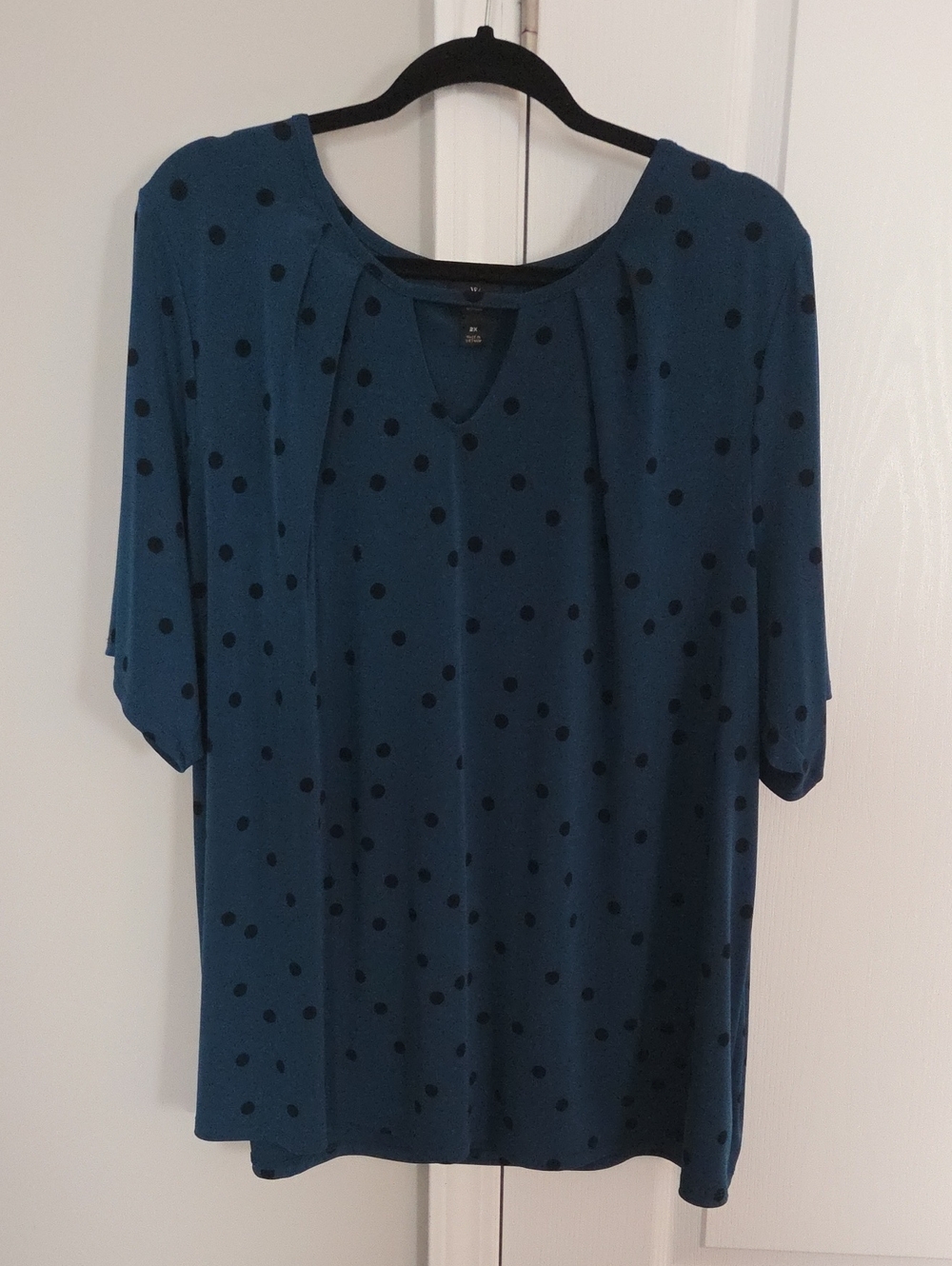 Women’s Teal Polka Dot Blouse